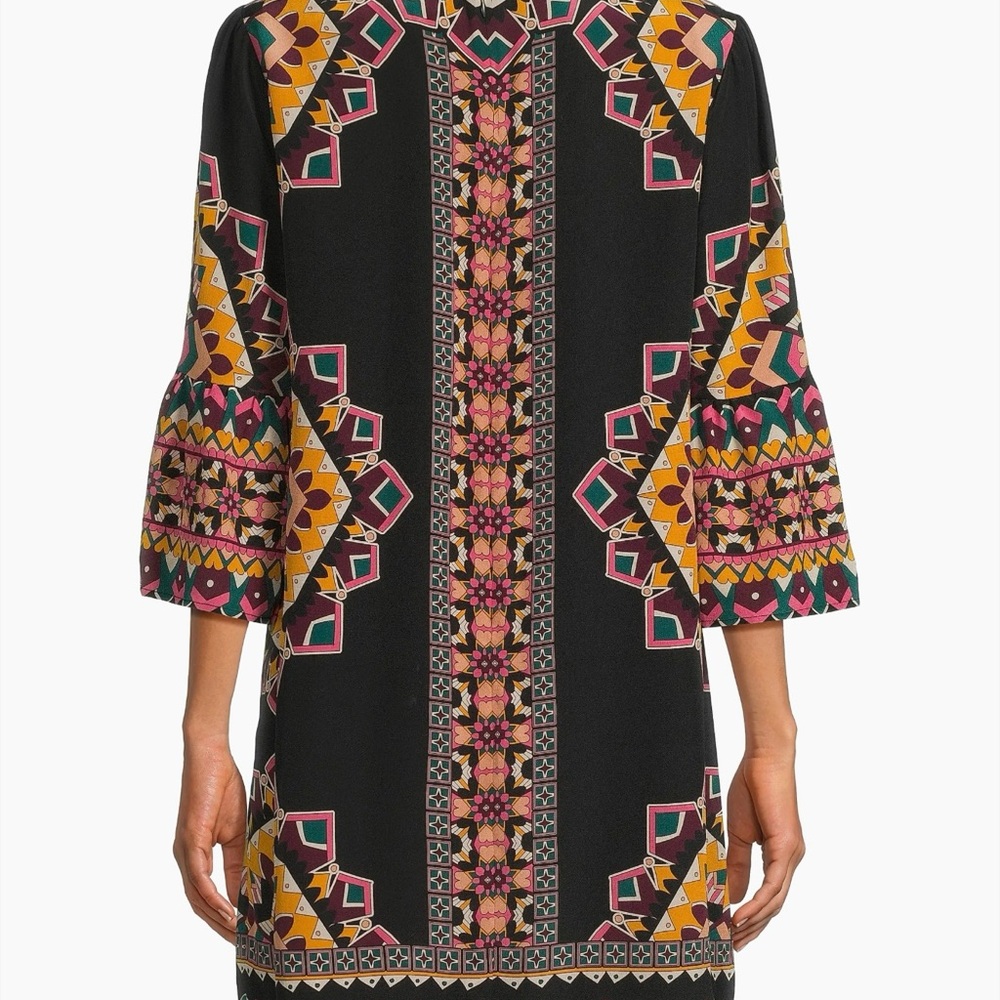 NWT Johnny Was Jade, XL silk dress, multi colors, brand new & beautiful!